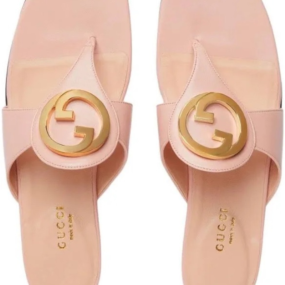 Gucci blonde blush slide sandals size 40